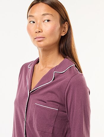 Pijama comprido camisa + calças - 2 peças