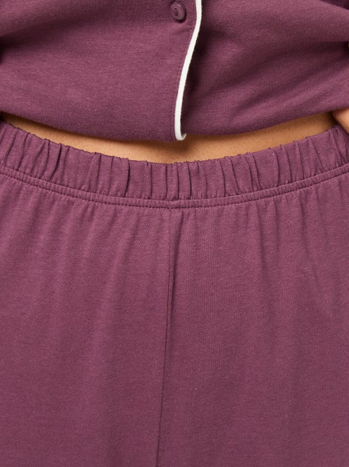 Pijama comprido camisa + calças - 2 peças - Kiabi