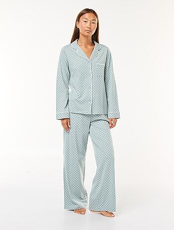 Pijama comprido camisa + calças - 2 peças