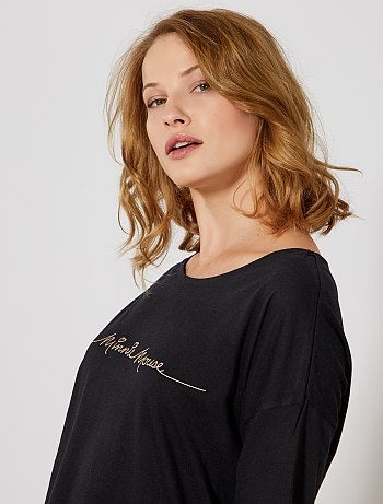 Pijama comprido com bordado 'Minnie Mouse' - Kiabi