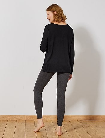 Pijama comprido com bordado 'Minnie Mouse' - Kiabi