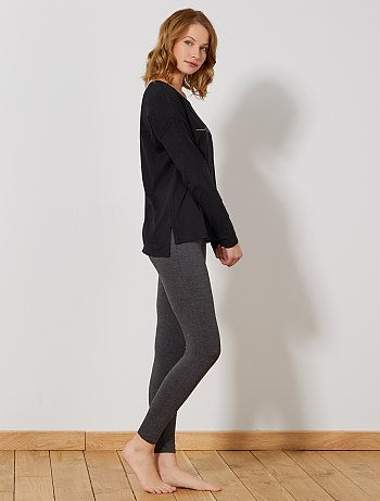 Pijama comprido com bordado 'Minnie Mouse' - Kiabi