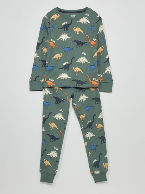 Pijama comprido com estampado all-over - Kiabi