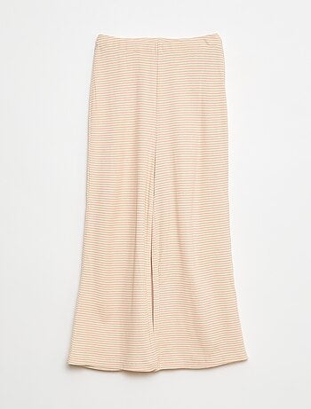 Pijama comprido com estampado às riscas - 2 peças