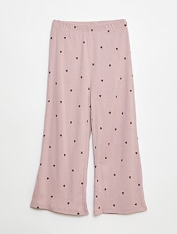 Pijama comprido com estampado às riscas - 2 peças