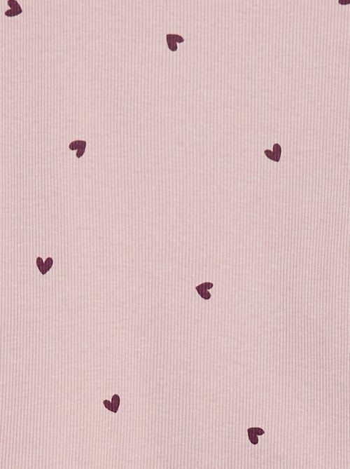 Pijama comprido com estampado às riscas - 2 peças - Kiabi