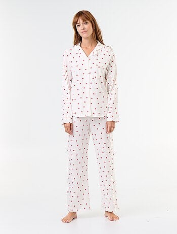 Pijama comprido com padrão - 2 peças