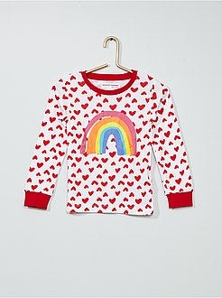 Pijama comprido 'coração' - Kiabi