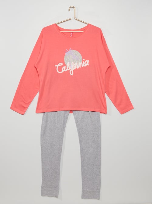 Pijama comprido de 2 peças 'California' - Kiabi