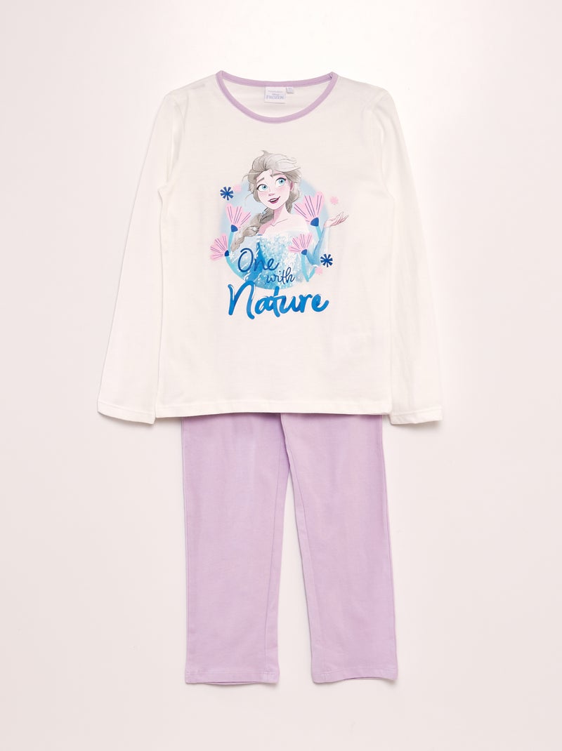 Pijama comprido de 2 peças do 'Frozen' BRANCO - Kiabi