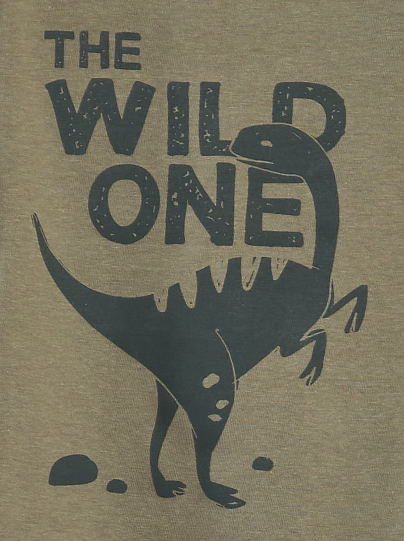 Pijama comprido de 2 peças estampado VERDE - Kiabi