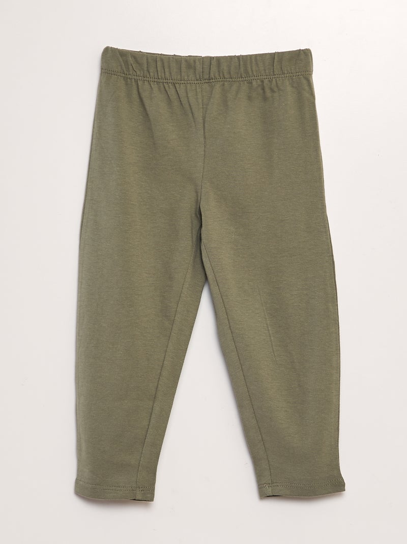 Pijama comprido de 2 peças estampado VERDE - Kiabi