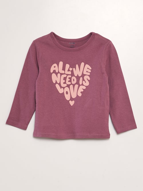 Pijama comprido de 2 peças estampado - Kiabi