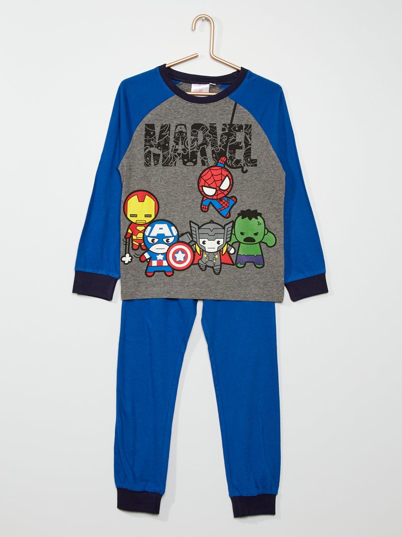Pijama comprido de 2 peças 'Marvel' Cinza/ Azul - Kiabi