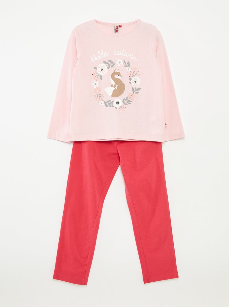 Pijama comprido de fantasia  - 2 peças Rosa - Kiabi
