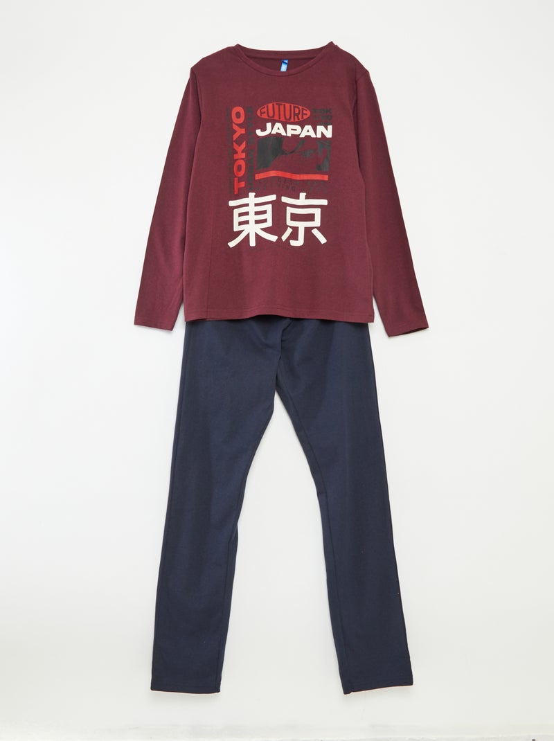 Pijama comprido de fantasia  - 2 peças Vermelho - Kiabi