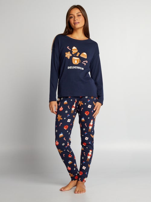 Pijama comprido de Natal - 2 peças - Kiabi