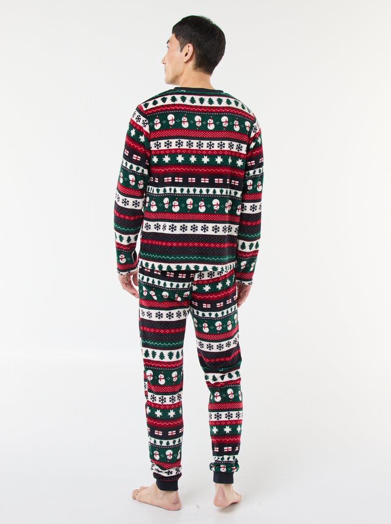 Pijama comprido de Natal - 2 peças Azul - Kiabi