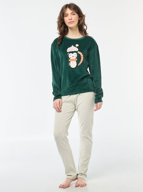 Pijama comprido de Natal - 2 peças - Kiabi
