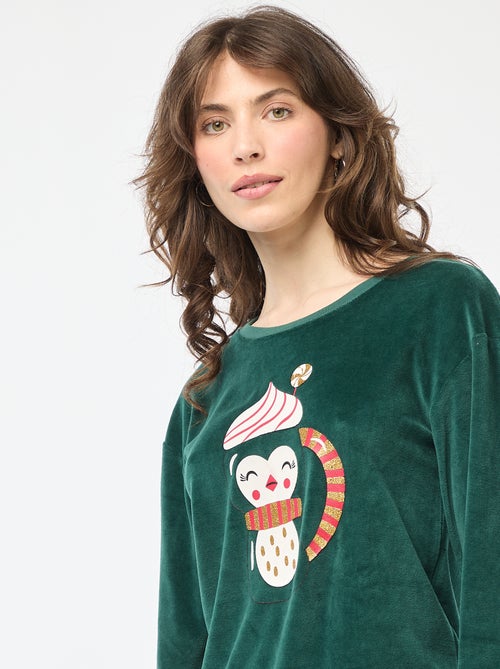 Pijama comprido de Natal - 2 peças - Kiabi