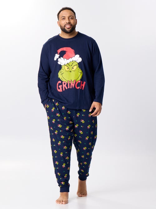 Pijama comprido de Natal - estampado "Grinch" - 2 peças - Kiabi Pijama comprido de Natal - estampado "Grinch" - 2 peças - Kiabi