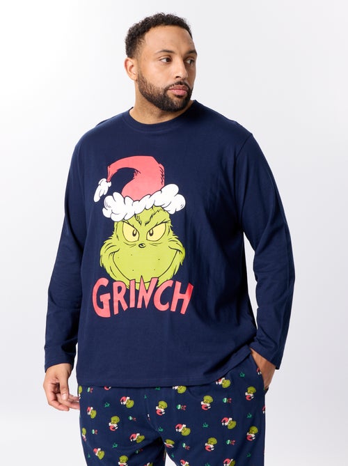 Pijama comprido de Natal - estampado "Grinch" - 2 peças - Kiabi Pijama comprido de Natal - estampado "Grinch" - 2 peças - Kiabi