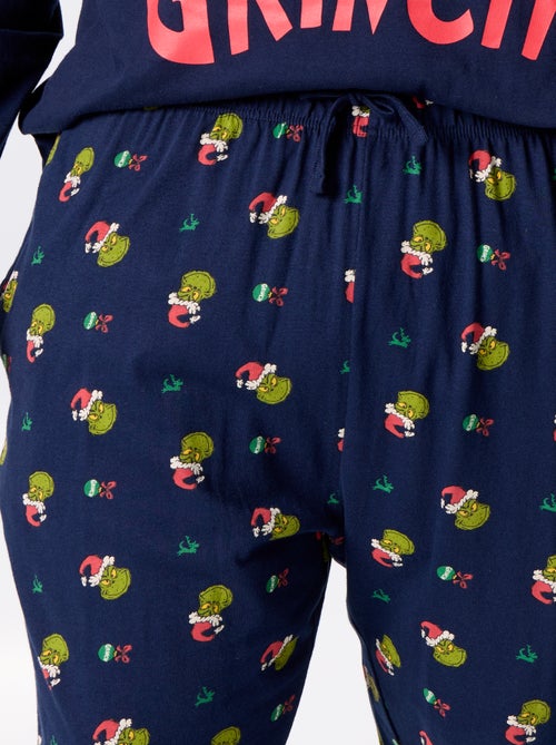 Pijama comprido de Natal - estampado "Grinch" - 2 peças - Kiabi Pijama comprido de Natal - estampado "Grinch" - 2 peças - Kiabi