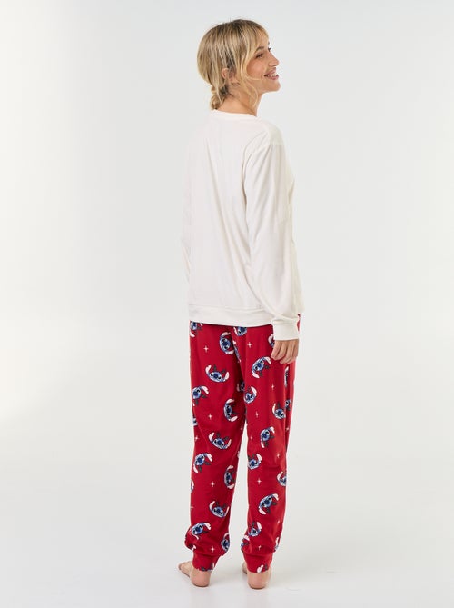 Pijama comprido de Natal com estampado 'Disney' - 2 peças - Kiabi
