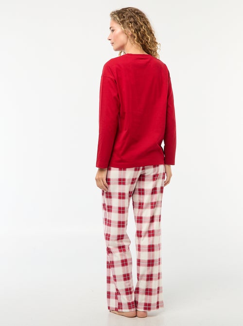 Pijama comprido de Natal 'Mickey' - 2 peças - Kiabi