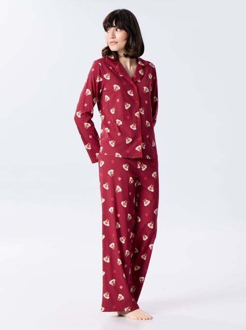 Pijama comprido de Natal 'Mickey' 'Disney' - 2 peças - Kiabi