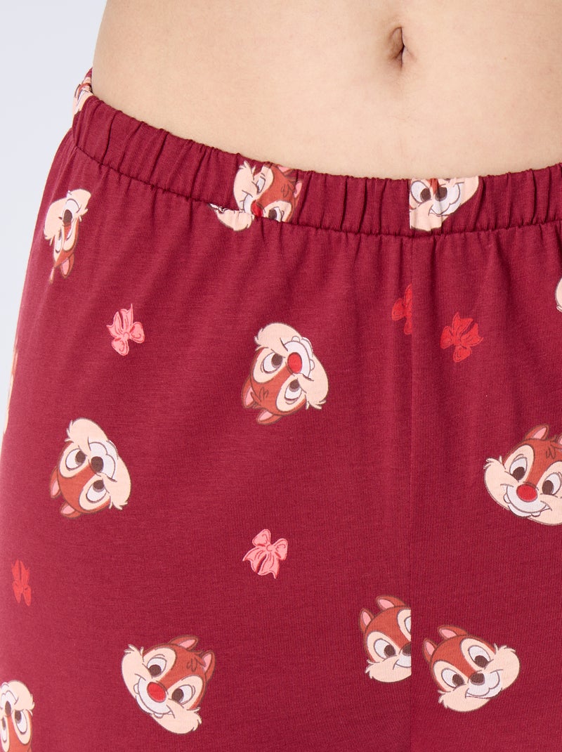 Pijama comprido de Natal 'Mickey' 'Disney' - 2 peças Vermelho - Kiabi