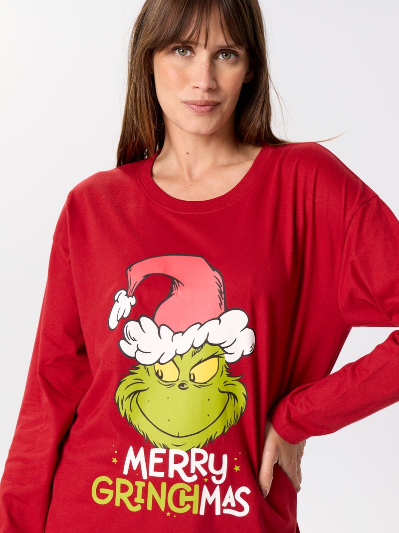 Pijama comprido de Natal 'O Grinch' - 2 peças Vermelho - Kiabi