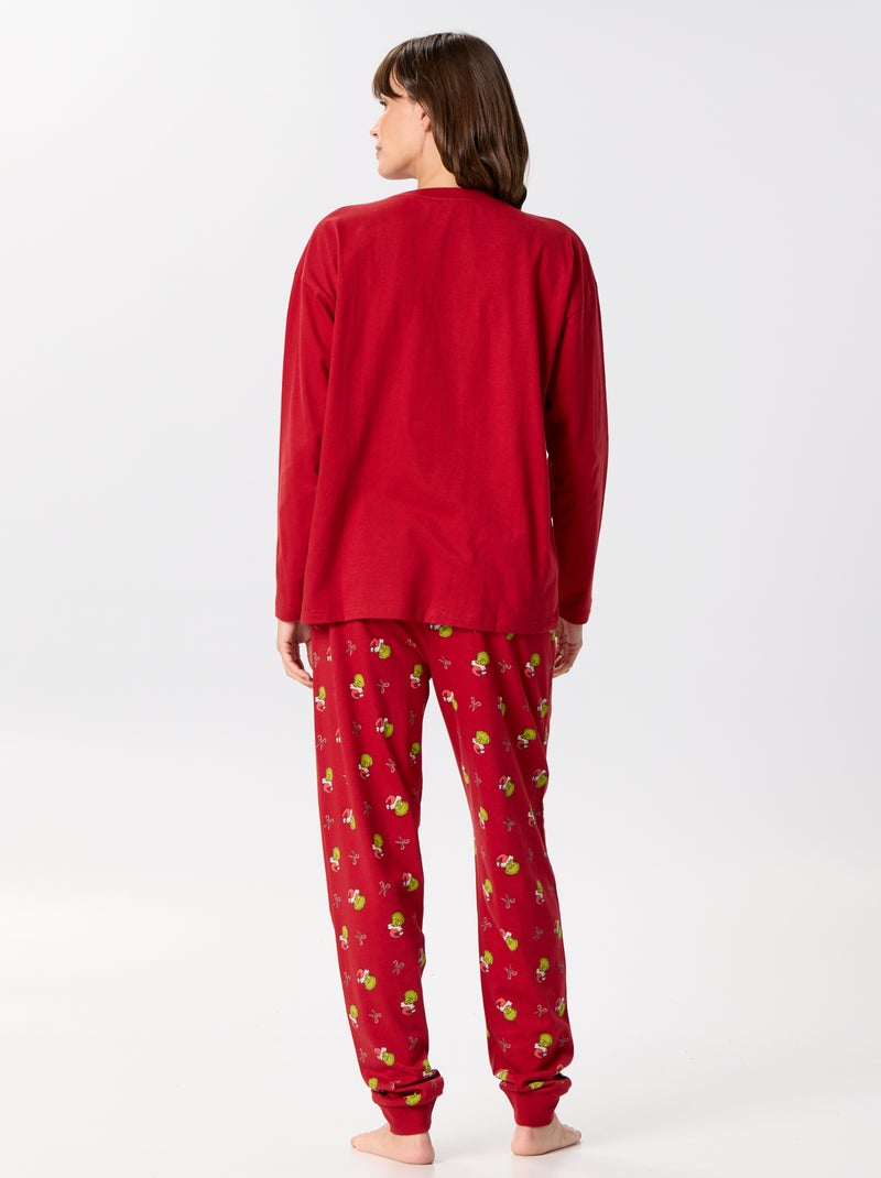 Pijama comprido de Natal 'O Grinch' - 2 peças Vermelho - Kiabi