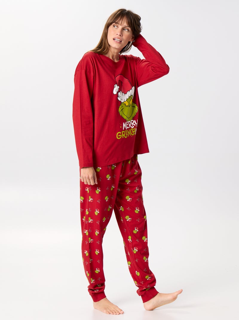 Pijama comprido de Natal 'O Grinch' - 2 peças Vermelho - Kiabi