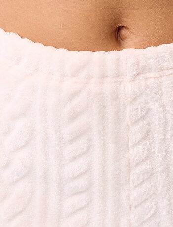 Pijama comprido de polar com tranças - 2 peças
