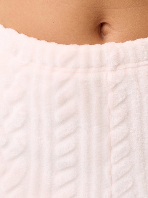 Pijama comprido de polar com tranças - 2 peças - Kiabi