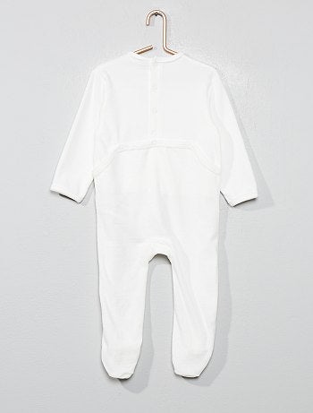 Pijama comprido de veludo - Kiabi