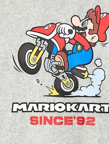 Pijama comprido de veludo 'Mario Kart' t-shirt + calças - 2 peças