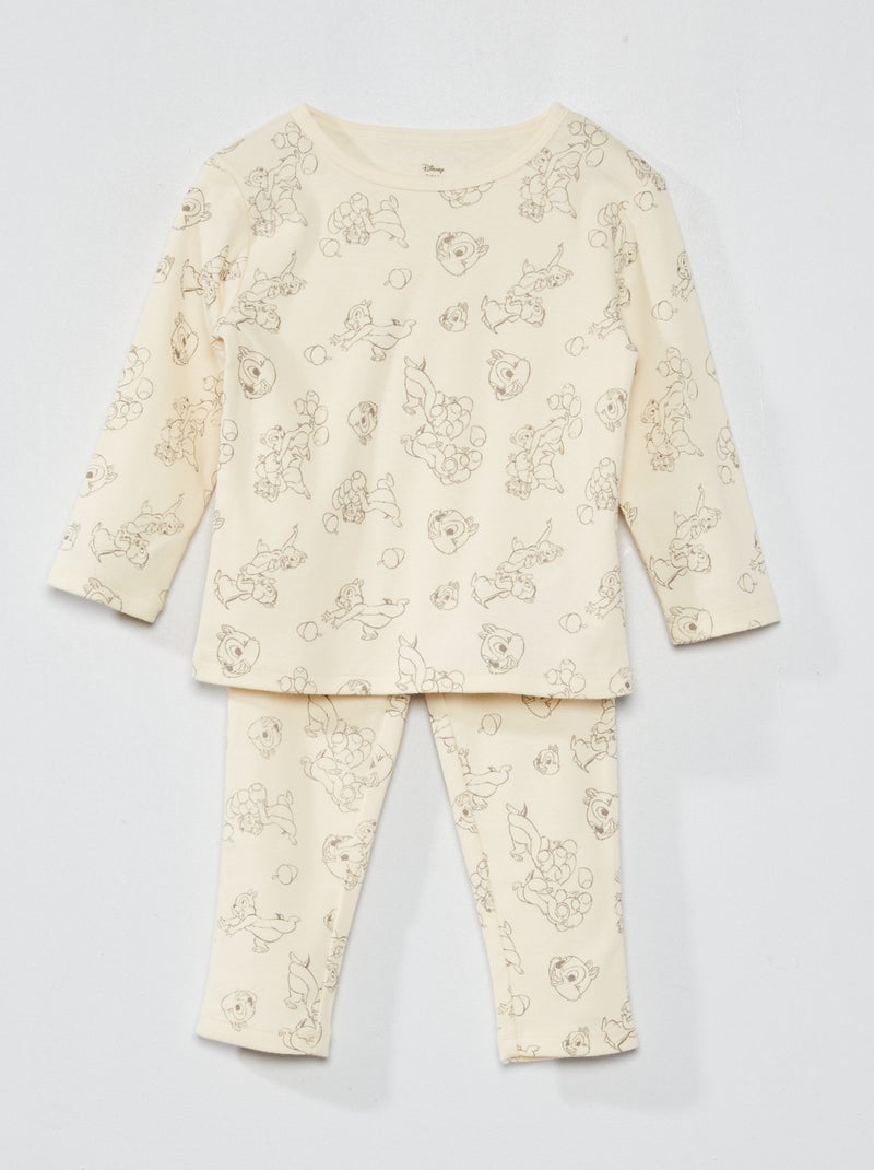 Pijama comprido 'Disney' em jersey  - 2 peças BEGE - Kiabi