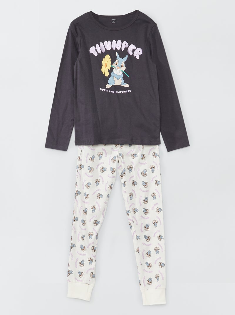 Pijama comprido 'Disney' em jersey  - 2 peças BRANCO - Kiabi