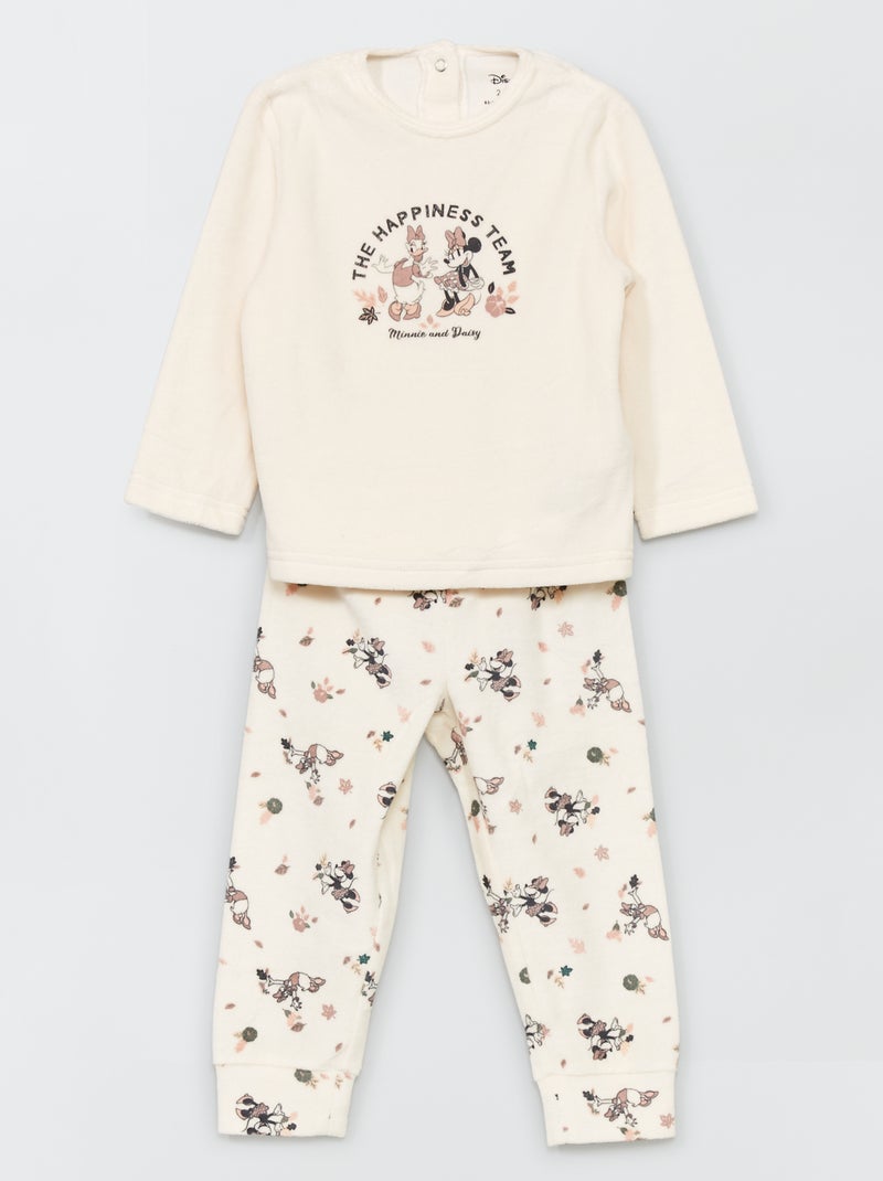 Pijama comprido 'Disney' em veludo - 2 peças Minnie - Kiabi