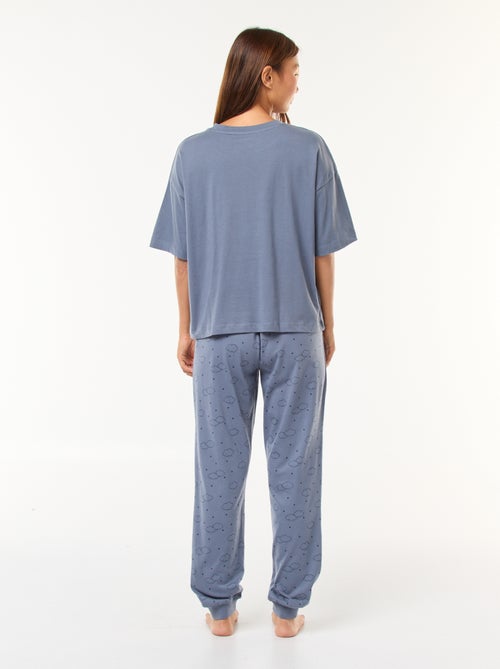 Pijama comprido 'Disney' 'Stitch' t-shirt + calças - 2 peças - Kiabi