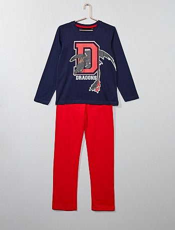 Pijama comprido 'Dragões' - Kiabi