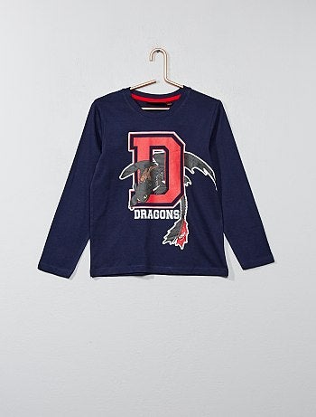 Pijama comprido 'Dragões' - Kiabi