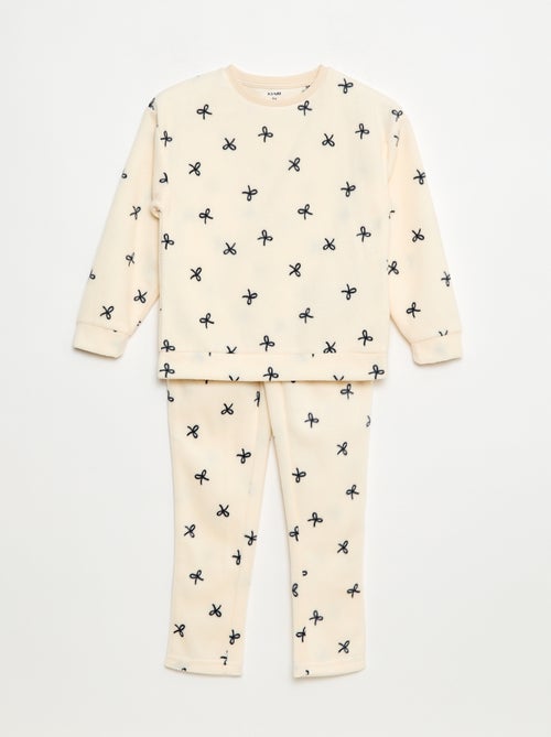 Pijama comprido e quente com padrão - Kiabi