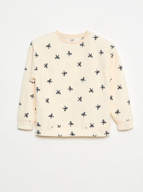 Pijama comprido e quente com padrão - Kiabi