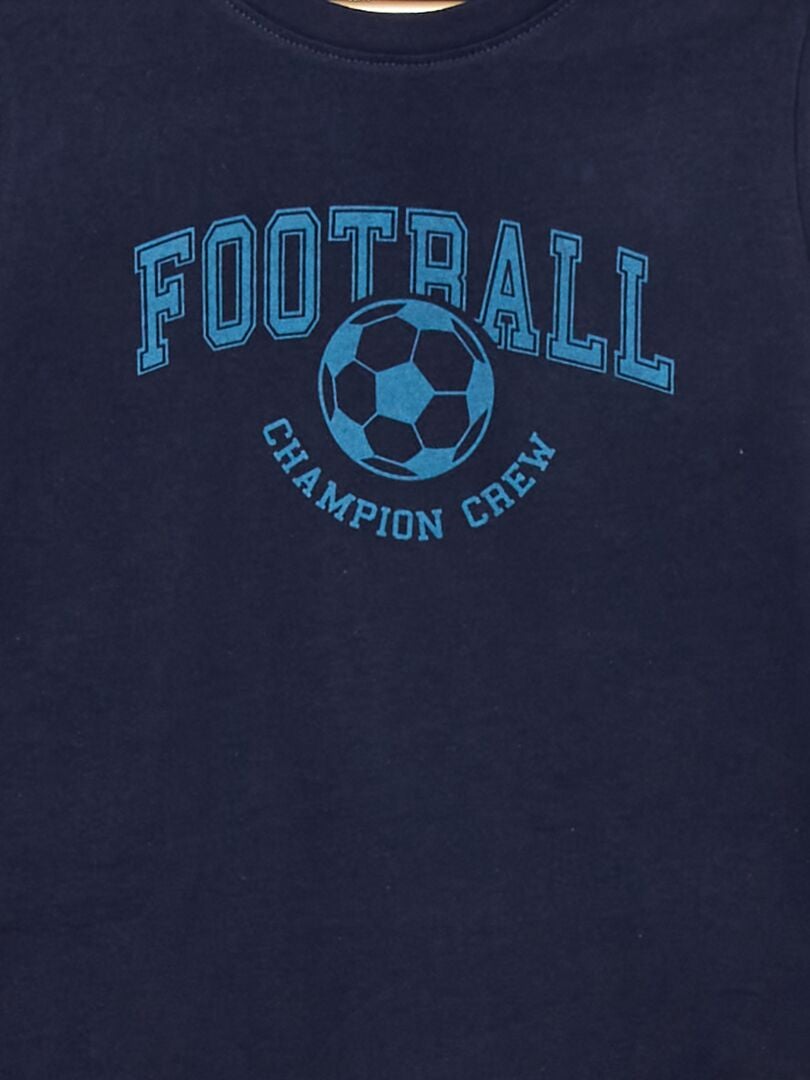 Pijama comprido em jersey - 2 peças AZUL - Kiabi