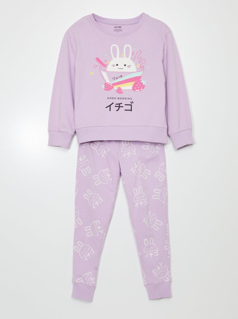Pijama comprido em jersey - 2 peças VIOLETA - Kiabi