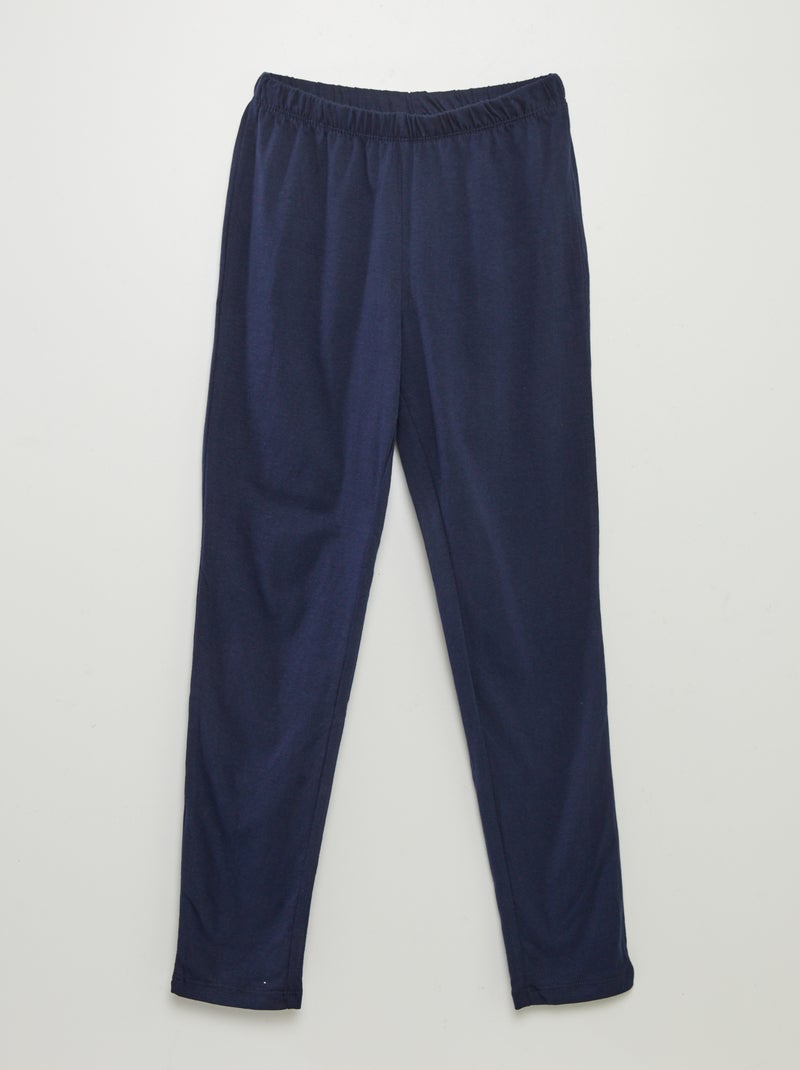 Pijama comprido em jersey com estampado - 2 peças BRANCO - Kiabi