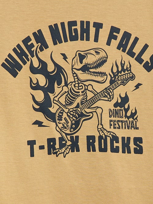 Pijama comprido em jersey com estampado - 2 peças - Kiabi